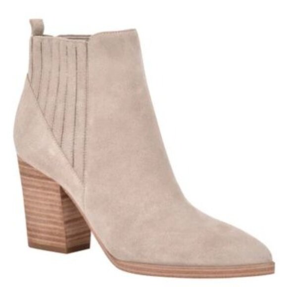 Marc Fisher Alva Size 9M Pointy Toe Bootie NWB Light Natural Suede $199 - Picture 16 of 16